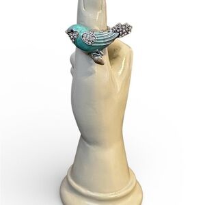 Elegant Blue Bird Ring